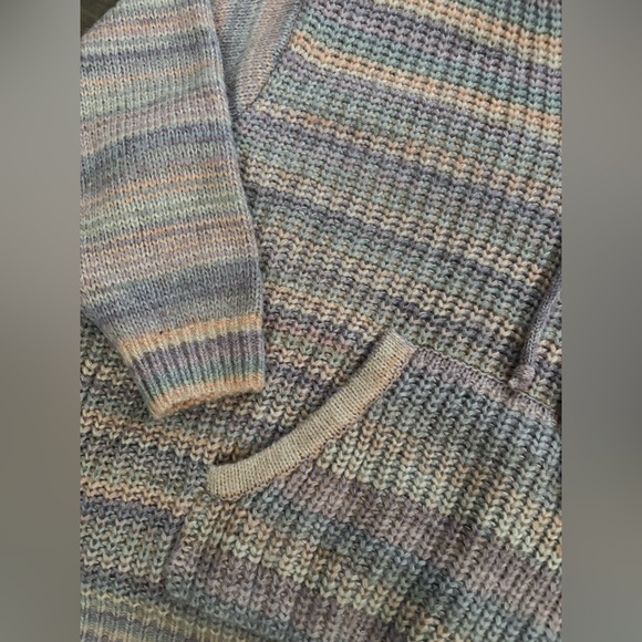 NWT DEX Hoodie Sweater Pocket Pastel Rainbow 1X - Picture 4 of 8